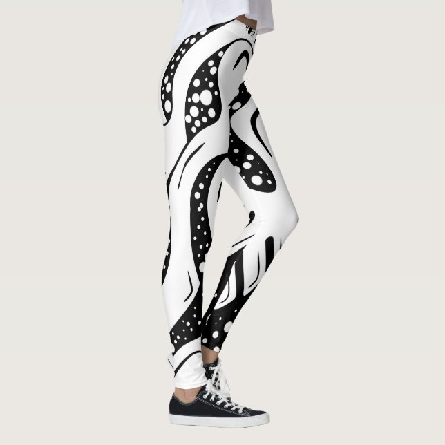 Legging redemoinho preto e branco (Direita)