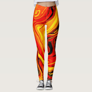 Legging Redemoinhos Abstratos de Emoção Ardente
