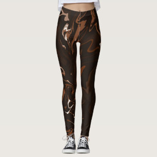 Legging Redemoinhos de Brown, de preto e de cinzas