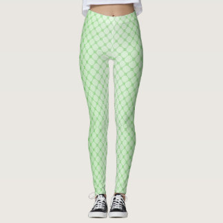 Legging Redes Geométricas abstrato das Linhas Verdes