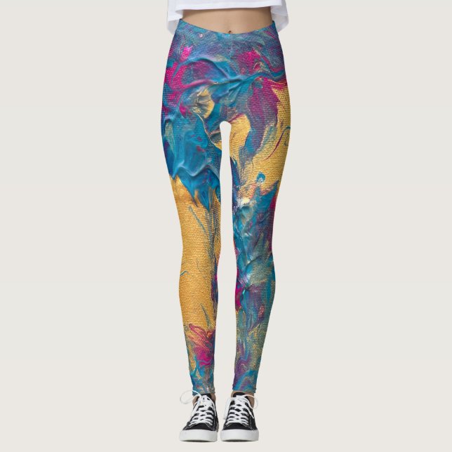 Legging Reef Garden Balloon Painting Studio Art (Frente)
