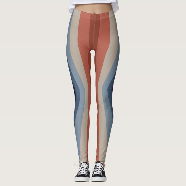 Legging Reflexão arco-íris no estilo retrô (Frente)