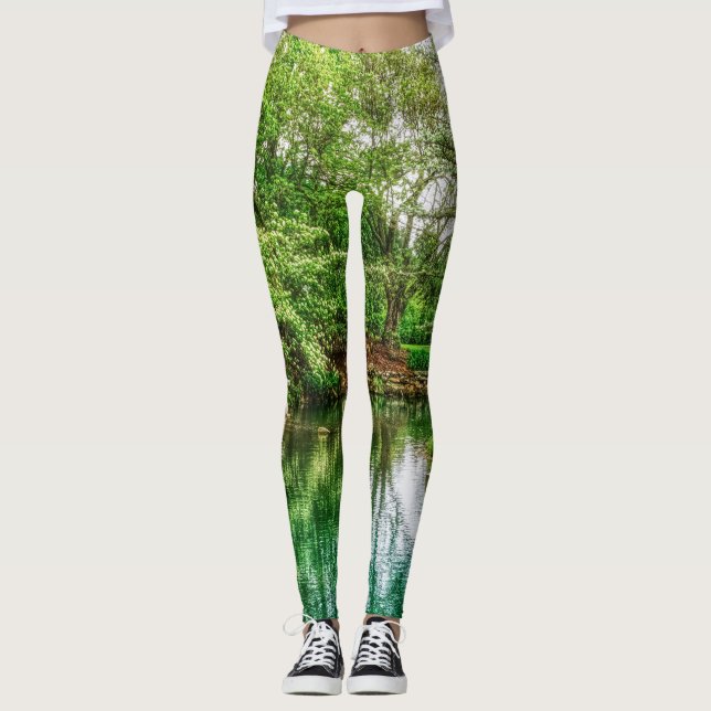 Legging Reflexões primavera Verde (Frente)