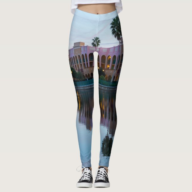 Legging Reflexos do Resort Noturno (Frente)