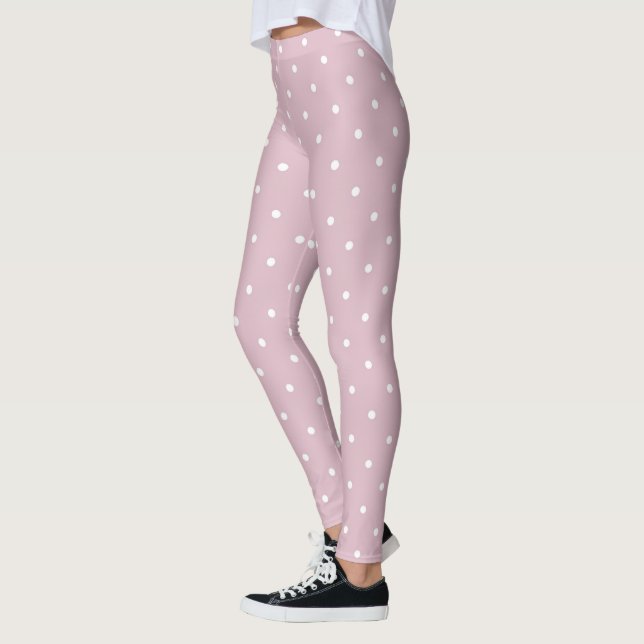 Legging refrigere o design anca das bolinhas brancas (Esquerda)