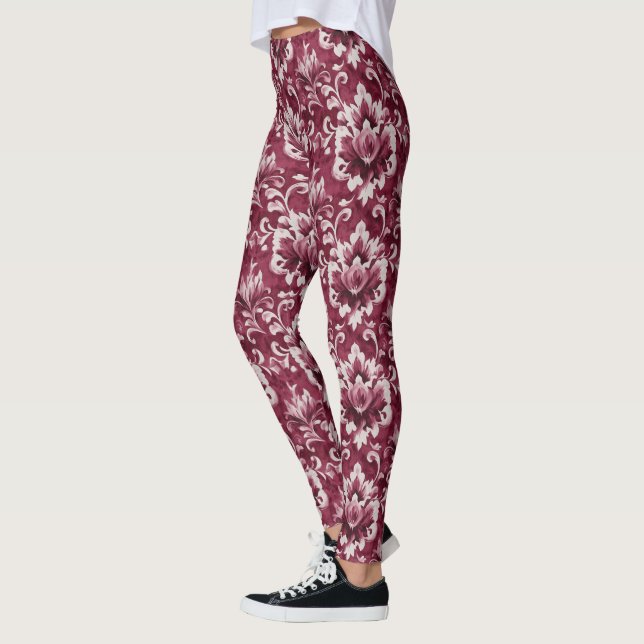 Legging Regal Red French Luxury Damask (Esquerda)