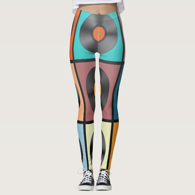 Legging Registros de vinilo: conjunto retrô LP. (Frente)