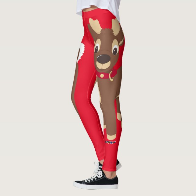 Legging Reindeer de Natal (Esquerda)