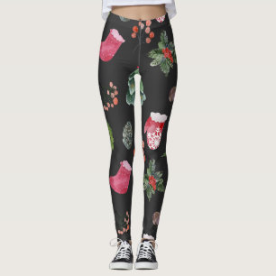 Legging Reindeer de Natal: Padrão Sem Costura
