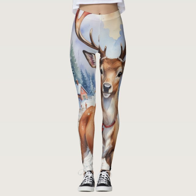 Legging Reindeer Wonderland: Feriado Feliz (Frente)