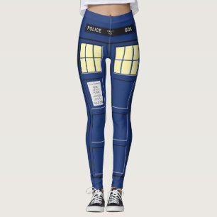 Legging Reino Unido - Cabine Pública da Polícia Azul 1