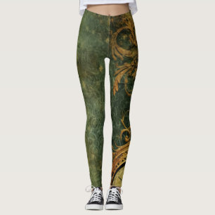 Legging Relógio Russo Emerald Green Steampunk (6)