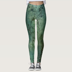 Legging Relógio Russo Emerald Green Steampunk (8)