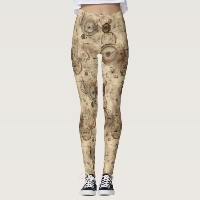 Legging Relógio Russo Steampunk Grunge (12) (Frente)