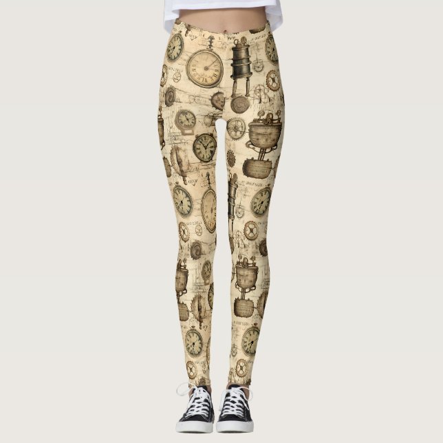 Legging Relógio Russo Steampunk Grunge (14) (Frente)