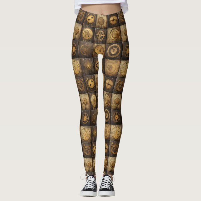 Legging Relógio Russo Steampunk Grunge (15) (Frente)