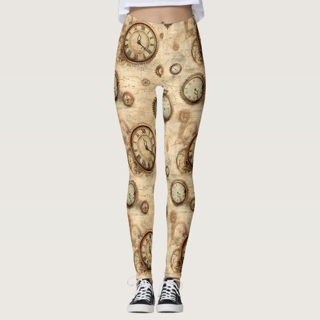 Legging Relógio Russo Steampunk Grunge (6) (Frente)
