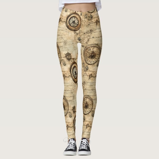 Legging Relógio Russo Steampunk Grunge (9) (Frente)