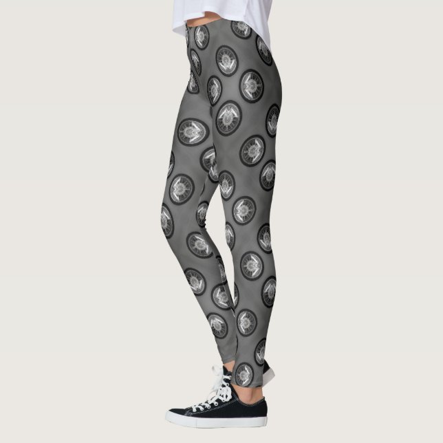 Legging Relógios Circulares de Diamante (Esquerda)