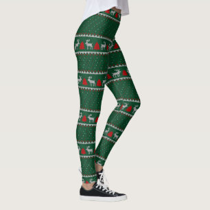 Legging Renas e Árvores de Natal