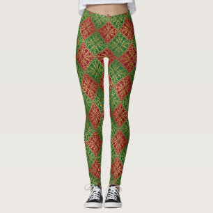 Legging Renascença Medieval Arauto Leão Leopardo Metálico