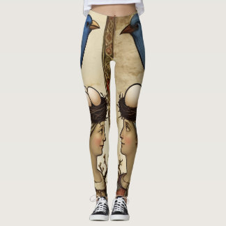 Legging Renascentista Azul Felicidade Exclusivamente Encan