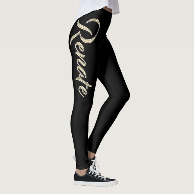 Legging Renate white gold Handwriting Hose (Direita)