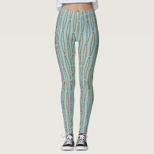 Legging Repetição Geométrica Azul Pálido