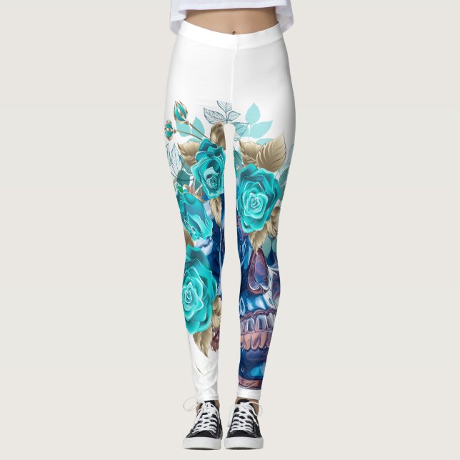 LEGGING RÉQUIEM BLUE BLOOM (Frente)