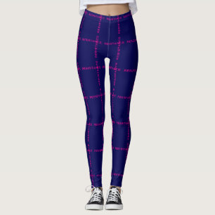 Legging Resistência da Xadrez de resistência rosa quente