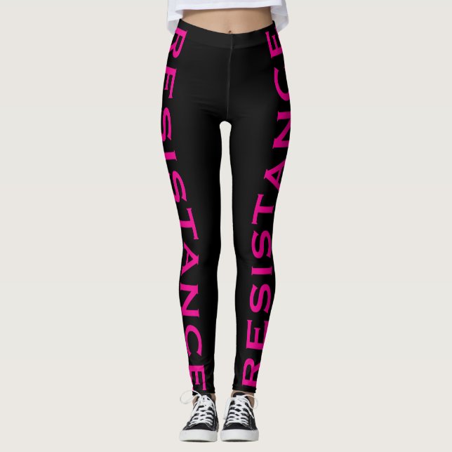 Legging Resistência do Preto Rosa (Frente)