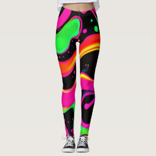 Legging Respingo Líquido Neon Elétrico