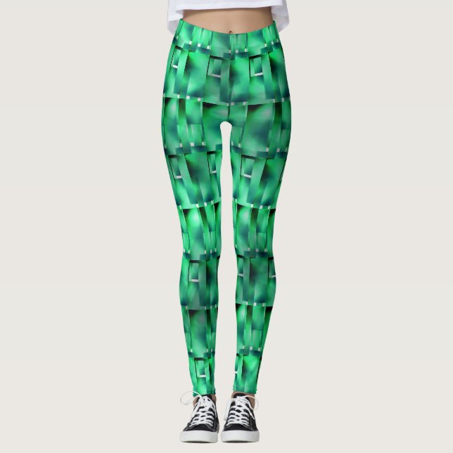 Legging Retangulares em Diferente e Manchado (Frente)