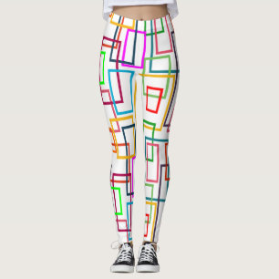 Legging Retângulos de Sobreposição