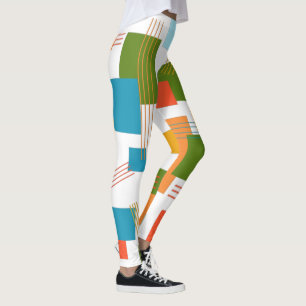Legging Retângulos e linhas abstrato