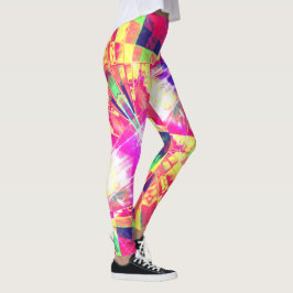 Legging Retângulos inclinados ou esticados coloridos, lumi