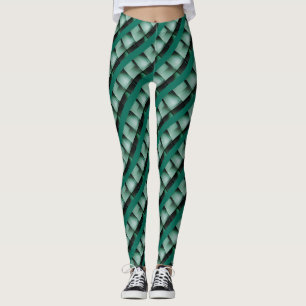 Legging Retângulos ou faixas curvas verdes pretas que seja