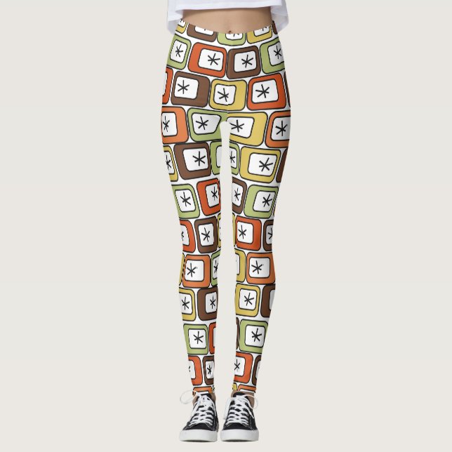 Legging Retângulos Retroativos com Impulsos de Arranque (Frente)