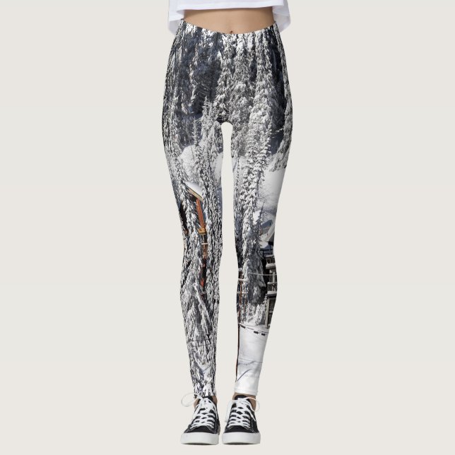 Legging Retirada de inverno - Aldeia Alpina (Frente)