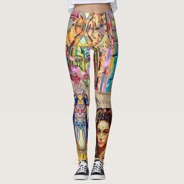 LEGGING RETRAIA UMA COLAGEM DE DESIGNER (Frente)