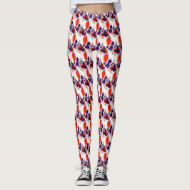 Legging Retrato Gato - Arte Gráfica Negrito Laranja e Viol