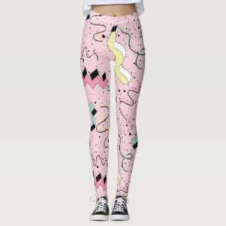Legging Retro abstrato brilhante, padrão perfeito.