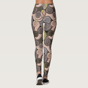 Legging Retro, abstrato, espirais