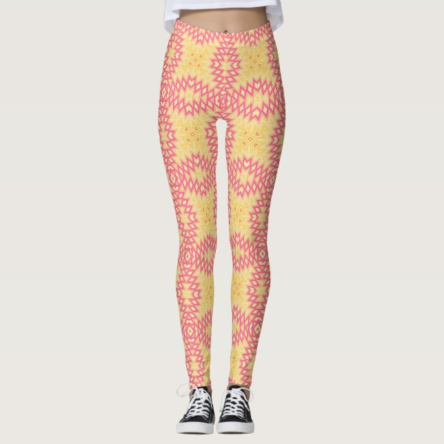 Legging retro africano etno traday abstrato mexicano (Frente)