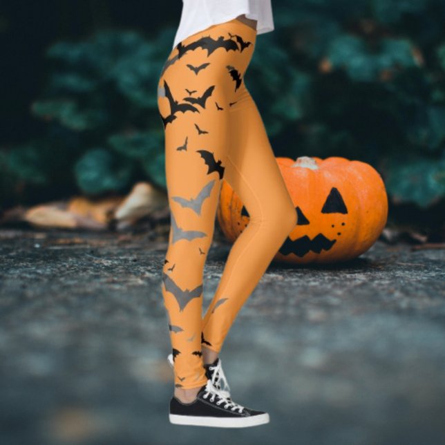 Legging Retro Black Bats Bompkins Girlie Halloween Mínimo (Criador carregado)