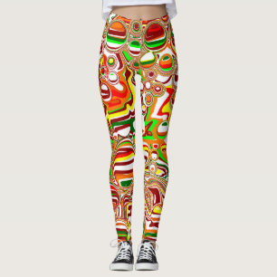 Legging Retro Bolhas Arte Digital