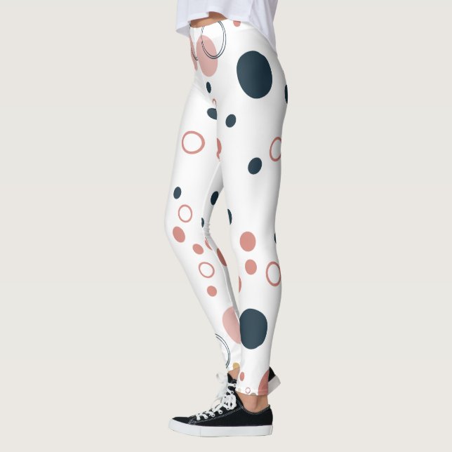 Legging Retro Bolinhas Meados do Século Moderno Padronizad (Esquerda)