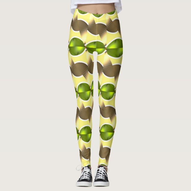 Legging retro de papel de parede (Frente)