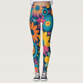 Legging Retro Floral Burst