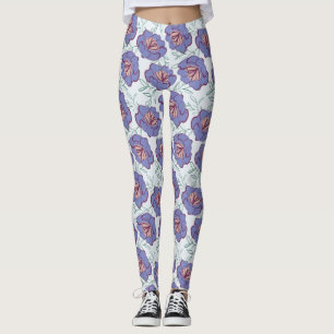 Legging Retro Floral Por Todo O Padrão